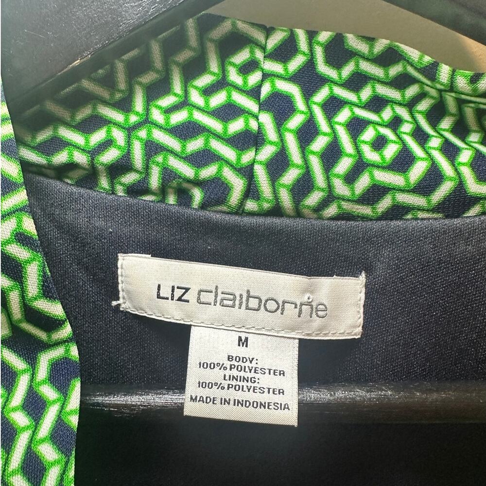 Vintage Liz Claiborne Wrap Dress M 90s Minimalist Career Quiet Luxury - Picture 7 of 8